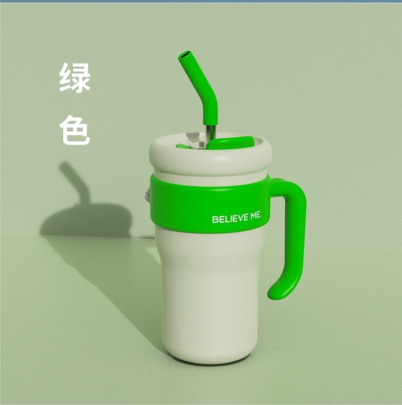跨境巨无霸316不锈钢保温杯简约手柄杯吸管杯户外便携40oz冰霸杯详情16