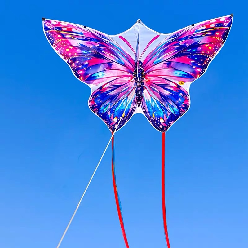 New color diamond butterfly kite, children, gentle breeze, easy to fly, adults, high-end handheld, new long-tailed butterfly detail image 3