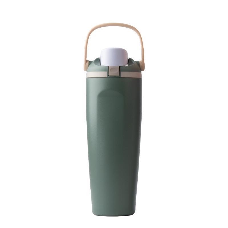 New double-drinking cup, large-capacity sports portable hand-held cup, 304 stainless steel insulated water bottle, essential for home and travel Item Picture