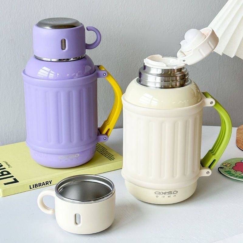 Mom's insulated cup, large capacity for girls, specially designed for students to go to school in winter, 2025 new model, high appearance level, crossbody water cup Specification drawing