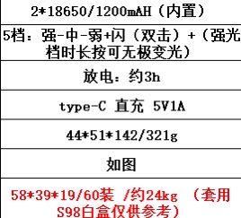 The multi-functional portable outdoor lighting flashlight is waterproof and durable details Picture