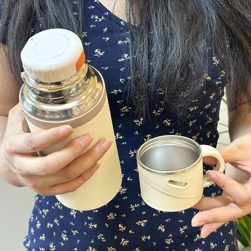 316 stainless steel insulated cup, 2024 new model, high appearance level, girls' covered tea cup, special for students to go to school Specification drawing