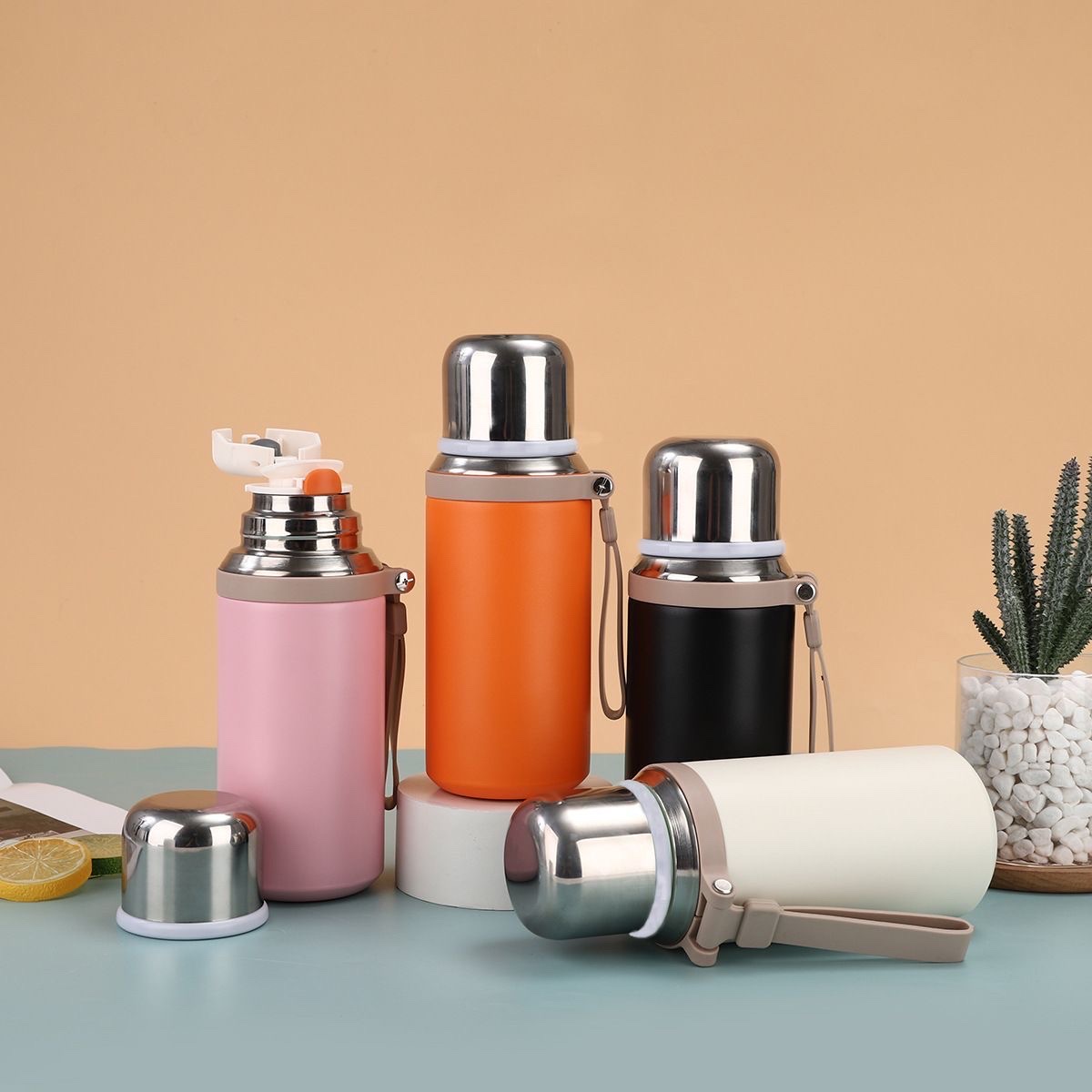 316 stainless steel insulated cup, 2024 new model, high appearance level, girls' covered tea cup, special for students to go to school full figure