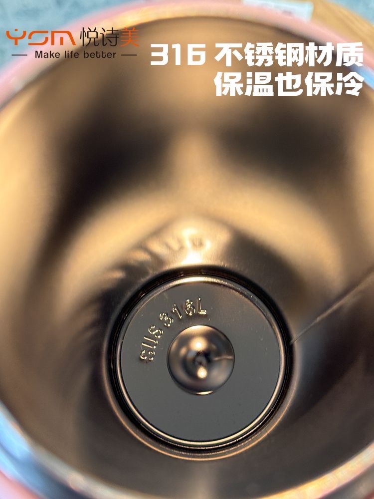 New water cup, giant large-capacity insulated cup, high appearance level, 316 stainless steel straw cup, student ice king cup detail image 4