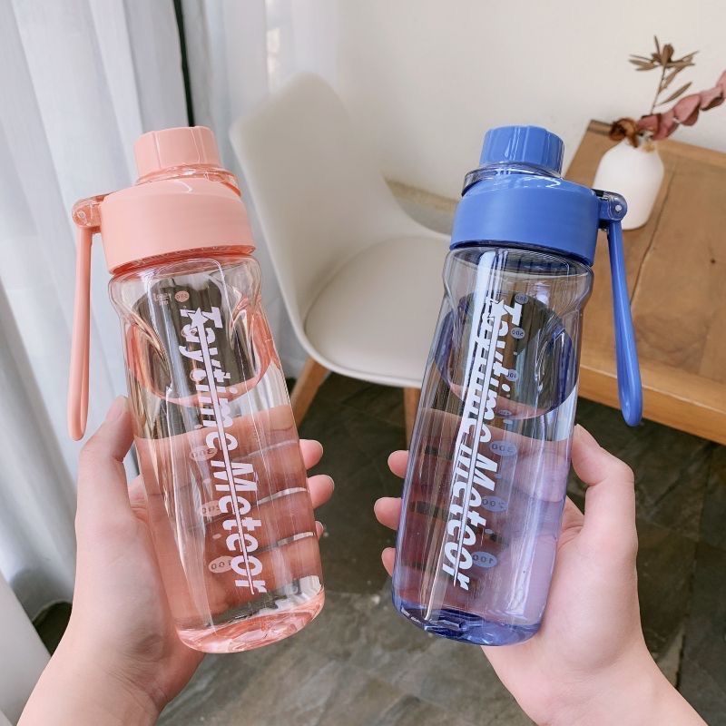 义乌好货 吨吨桶大肚子夏季手提太空杯600ML塑料水杯运动便携PC材质绵细欲800ML