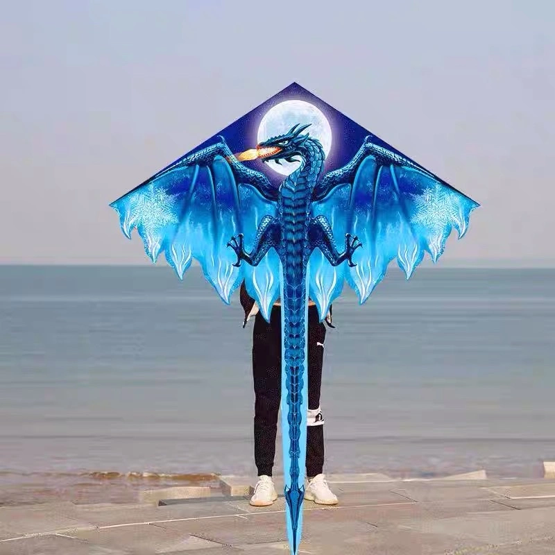 2025 New personalized kite Pterodactyl, Ice Dragon, Flame Dragon, internet-famous style, aerial Cool Kite, blue Easy to fly detail image 2