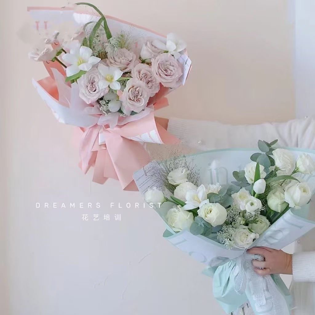 Pengfa Packaging Factory Store offers full box wholesale of flower wrapping paper with a loving atmosphere, waterproof floral materials, bouquet wrapping paper, floral wrapping paper Specification image