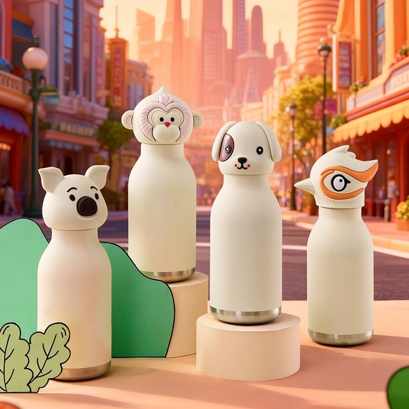 New Chinese zodiac other 450ML stainless steel insulated cup, portable children's high appearance level insulated water bottle, household children's insulated cup EB Specification drawing