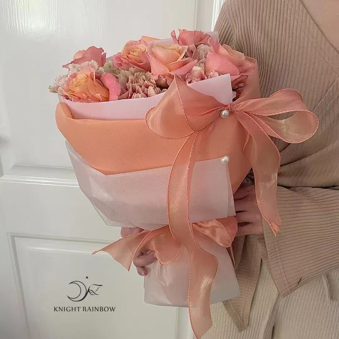 Pengfa Packaging Factory Store Star Platinum Paper Packaging Paper Thickened solid color waterproof flower bouquet wrapping material gift flower wrapping paper Packaging paper Packaging material wrapping paper Ribbon Flower art material paper detail image 5