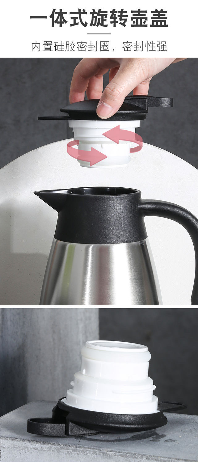 304 Thermos flask for household use, hotel, restaurant and restaurant, large capacity thermos flask, stainless steel water flask, thermos flask, other 2.0L welcome flask, 1218 EE/W pic 13