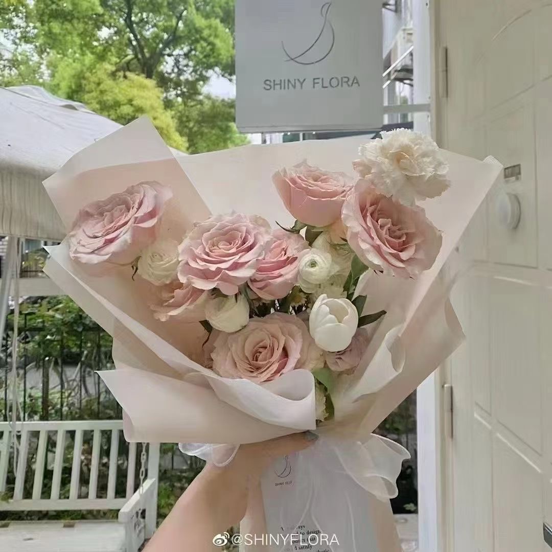 Pengfa Packaging Factory Store Star Platinum Paper Packaging Paper Thickened solid color waterproof flower bouquet wrapping material gift flower wrapping paper Packaging paper Packaging material wrapping paper Ribbon Flower art material paper detail image 9