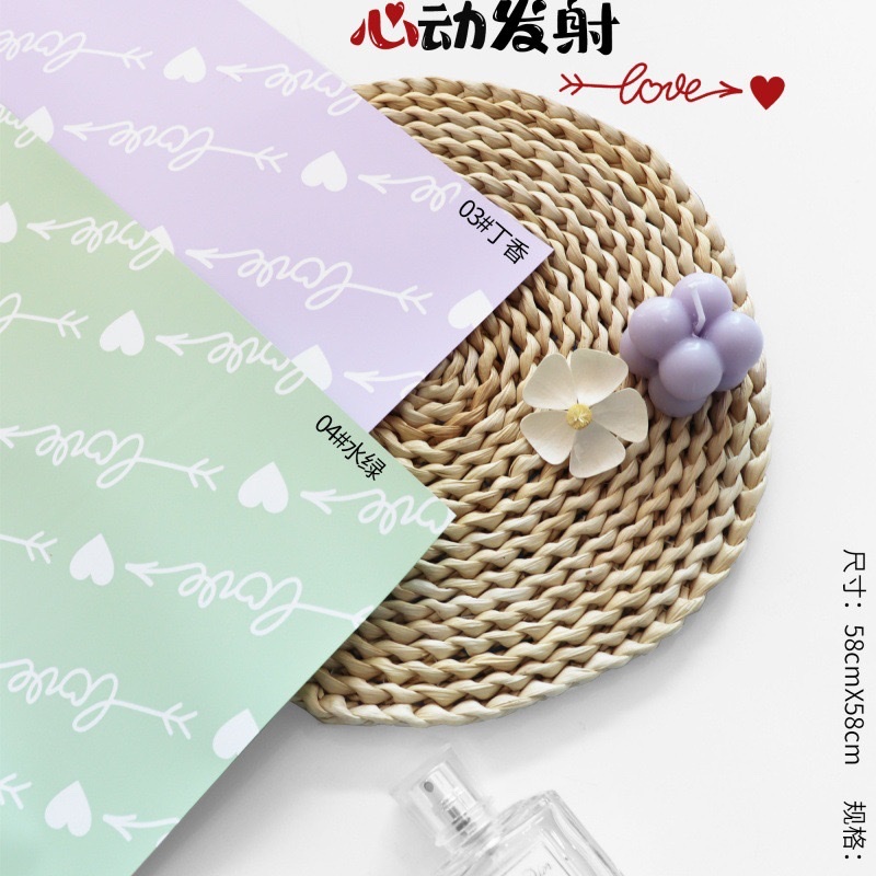 Pengfa Packaging Factory Store's heartwarming launch wrapping Paper, Flower wrapping paper, Valentine's Day Bouquet wrapping paper, floral art, floral art packaging paper, wrapping flower paper Item Picture