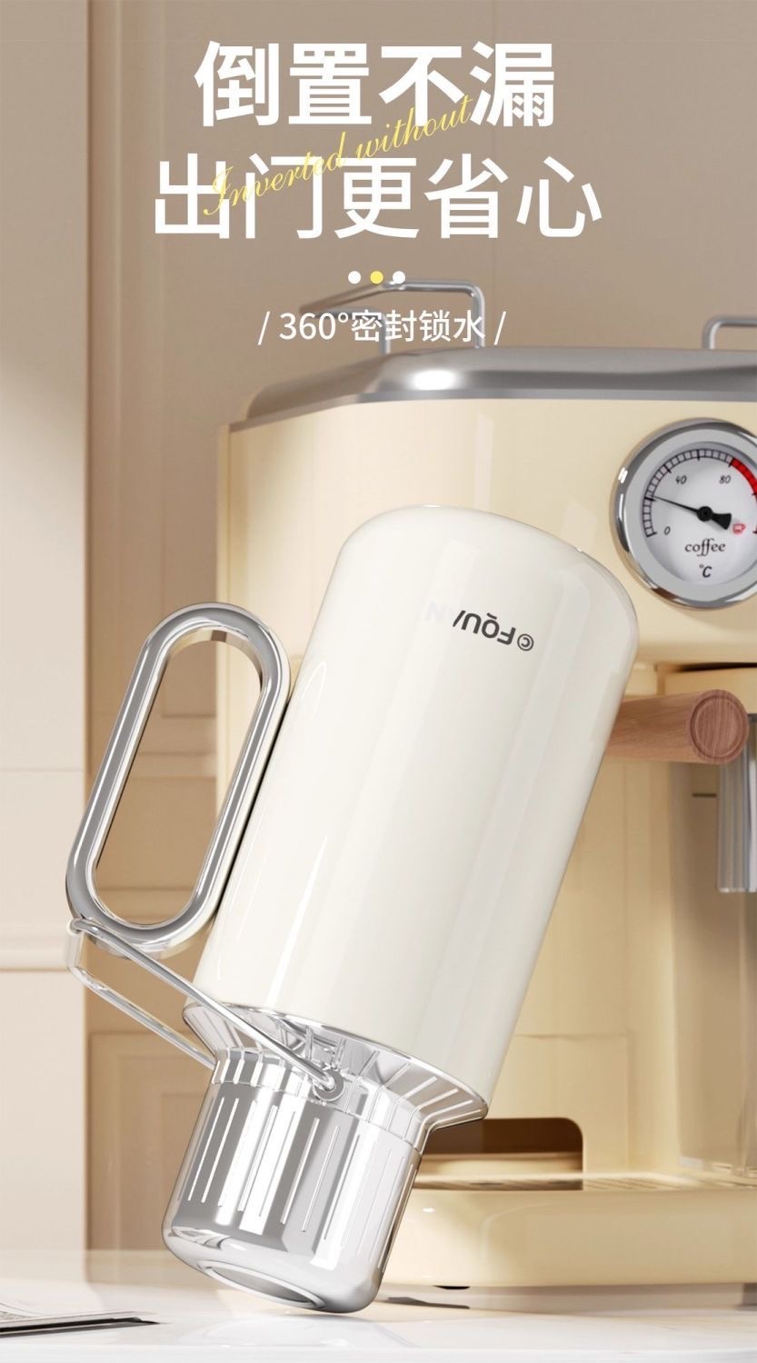 The tea-steeping teapot, a family heirloom water bottle made of 316 stainless steel, is suitable for steeping and keeping warm. It is a small temperature-showing mechanical lid tea bowl and teapot detail image 10