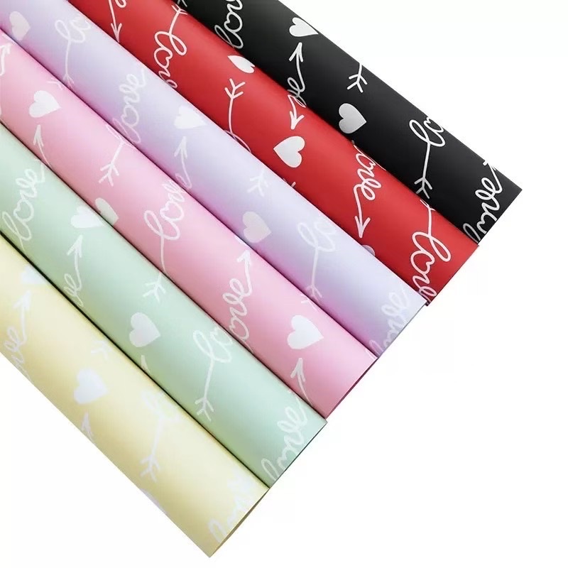 Pengfa Packaging Factory Store's heartwarming launch wrapping Paper, Flower wrapping paper, Valentine's Day Bouquet wrapping paper, floral art, floral art packaging paper, wrapping flower paper details Picture