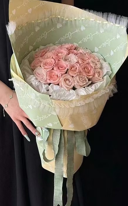 Pengfa Packaging Factory Store's heartwarming launch wrapping Paper, Flower wrapping paper, Valentine's Day Bouquet wrapping paper, floral art, floral art packaging paper, wrapping flower paper Specification image