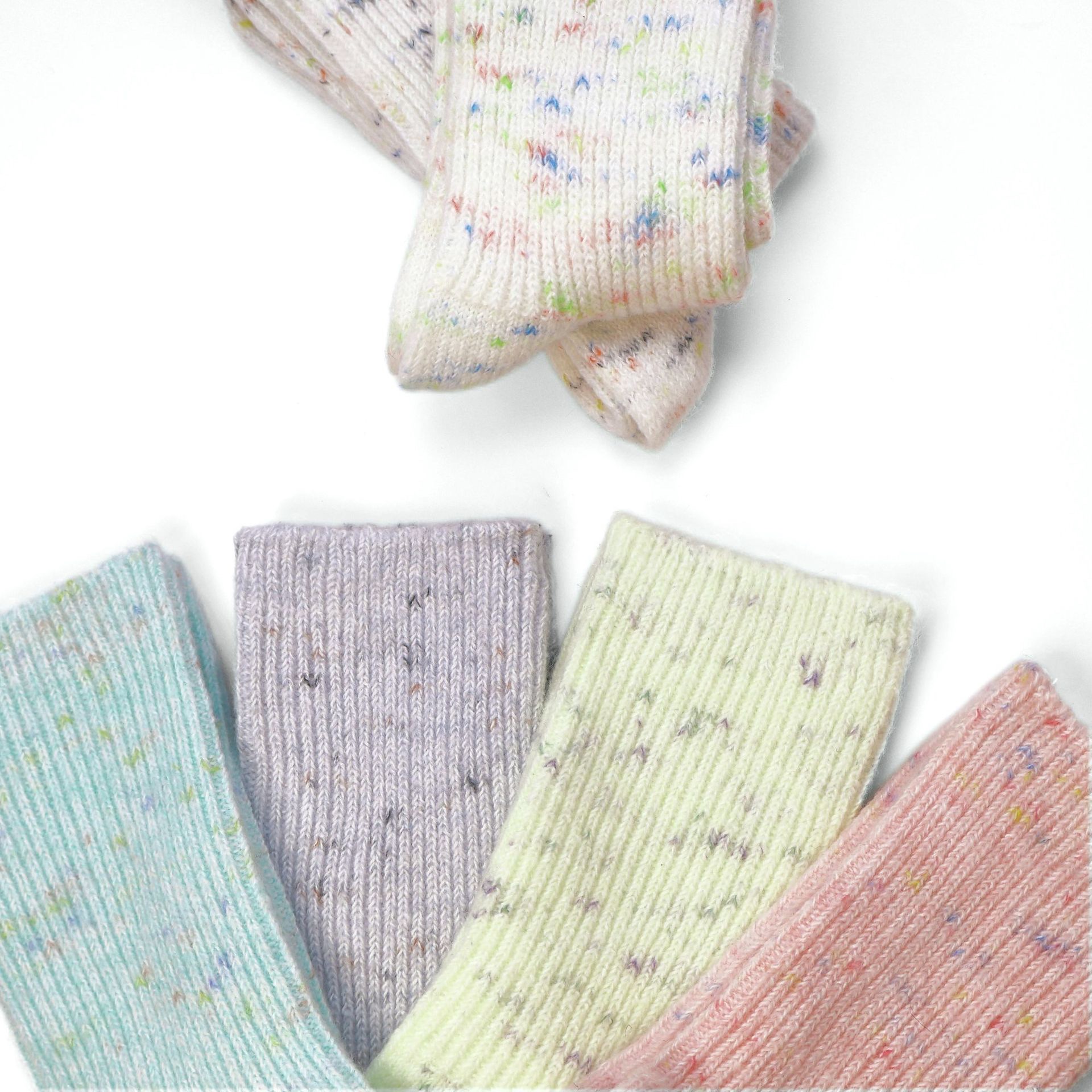 Spring 2025 New mid-calf women's socks with floral patterns, sea salt, cheese, Korean style, ins, colorful girl Lolita Specification image