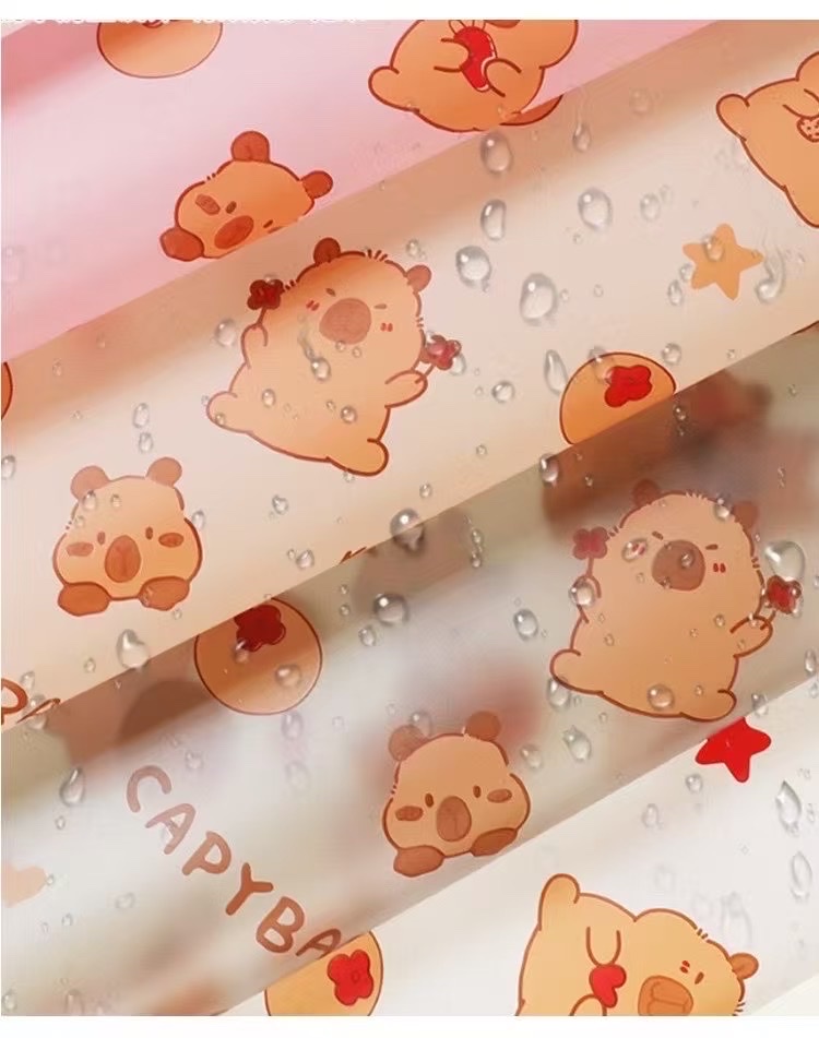 Pengfa Packaging Factory Store's Love Card Cross-border Cartoon Pattern Love Card Flower Wrapping Paper Card Pilbara Wrapping Paper Waterproof Semi-transparent Korean Plain Paper Flower Wrapping Paper Gift Paper Festival Wrapping Paper Item Picture