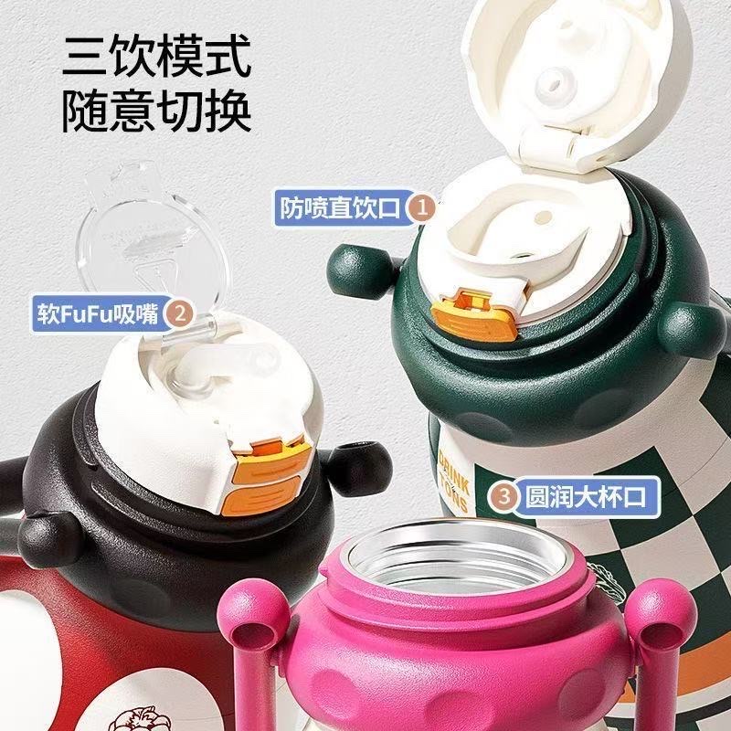 Other large-capacity insulated cups, 2025 new model with high appearance level, girls' straw, students' portable water bottle for going out YSM8730-680, YJ/W details Picture