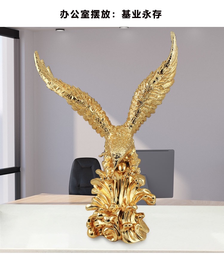 树脂工艺品马狮子豹子电镀金色装饰品摆件工厂直销详情图4