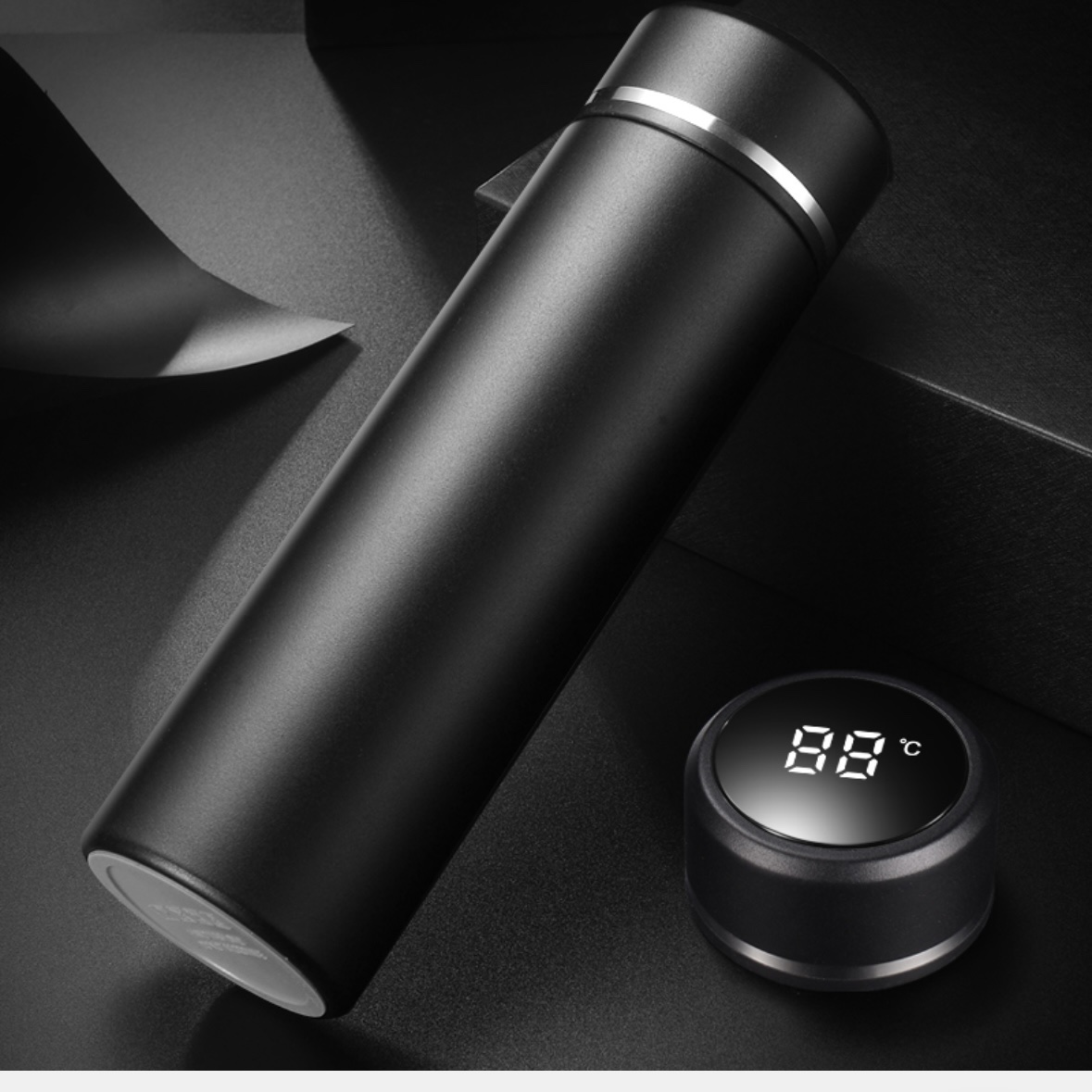 Yimans 500ML new insulated cup for men and women, 316 stainless steel smart car office portable vacuum tea cup DG8010-1030, high appearance level Specification drawing