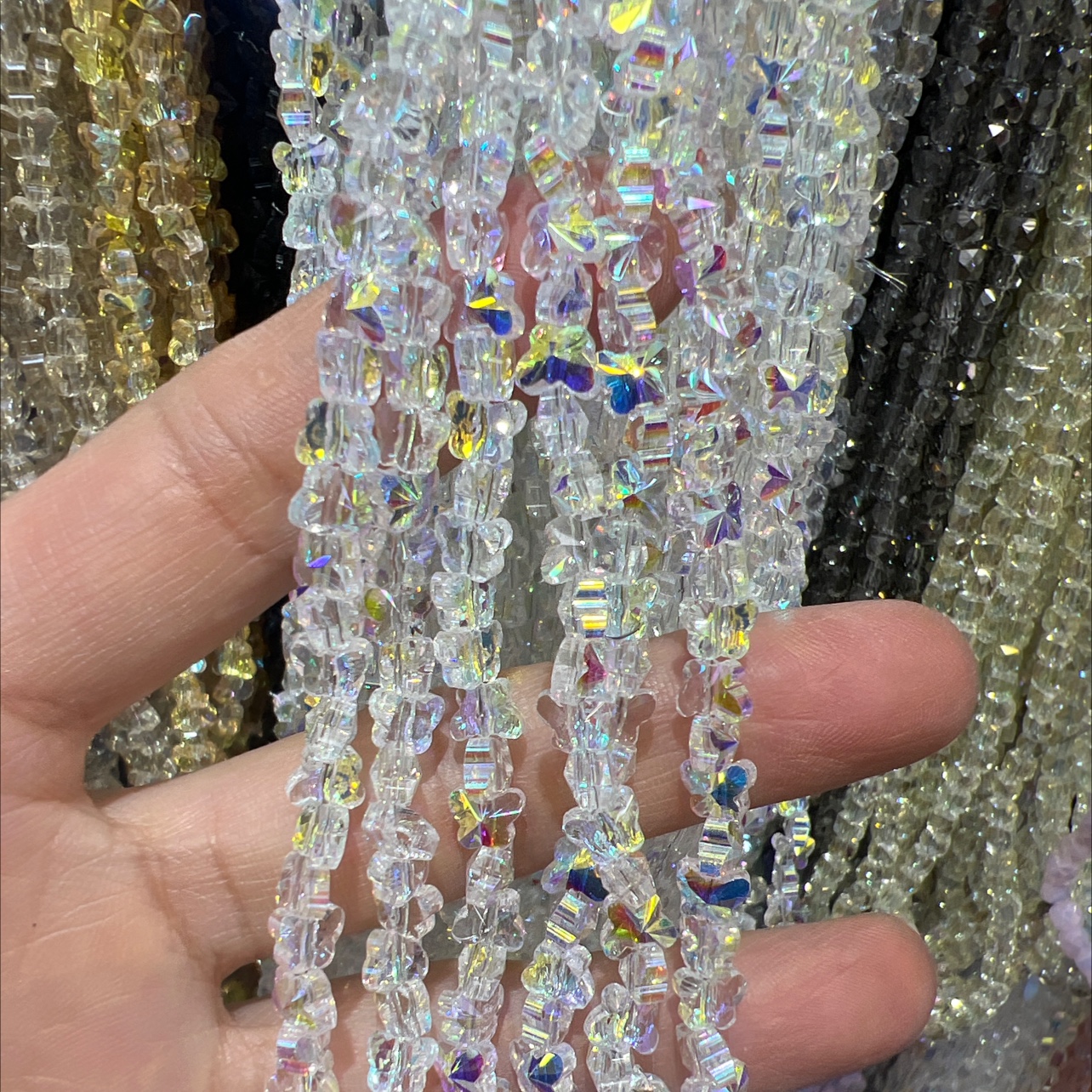 时尚珍珠项链不锈钢沙金首饰简约百搭潮流女款项链饰品