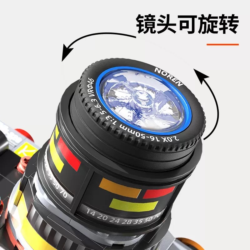 89145 retro mechanical camera simulation assembly model, children's small particle assembly toy building block gift Specification image