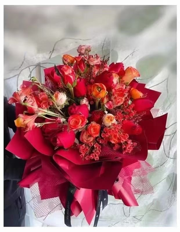 Pengfa Packaging Factory Store Wholesale First Love Solid Color Paper Flower wrapping Paper, Morning mist matte paper Flower Packaging Wrapping Paper, Gift bouquets, floral art materials, candy-colored rose wrapping paper detail image 9