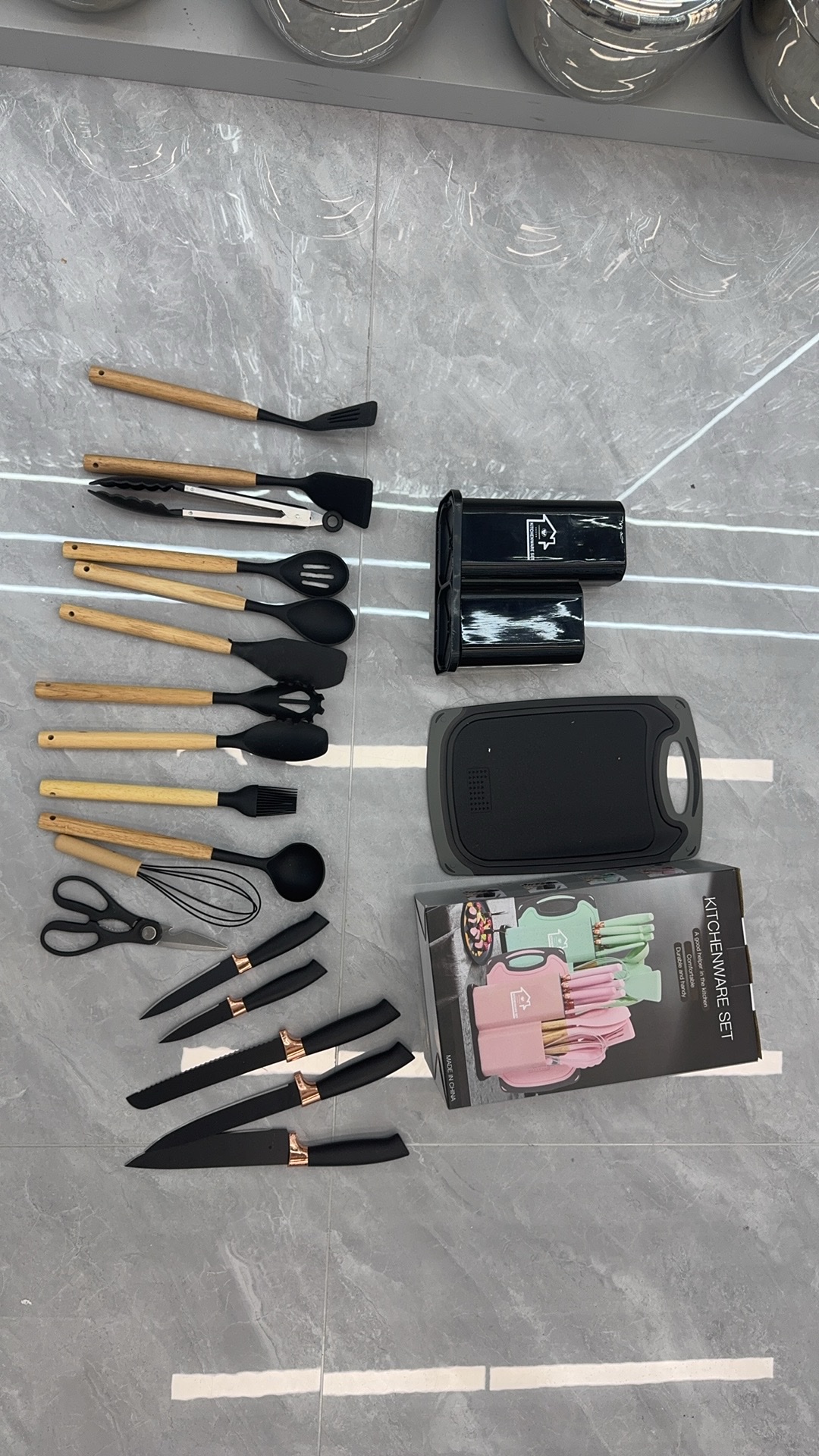 硅胶厨具19件套餐具勺子