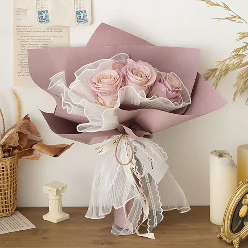Pengfa Packaging Factory Store Wholesale First Love Solid Color Paper Flower wrapping Paper, Morning mist matte paper Flower Packaging Wrapping Paper, Gift bouquets, floral art materials, candy-colored rose wrapping paper detail image 13