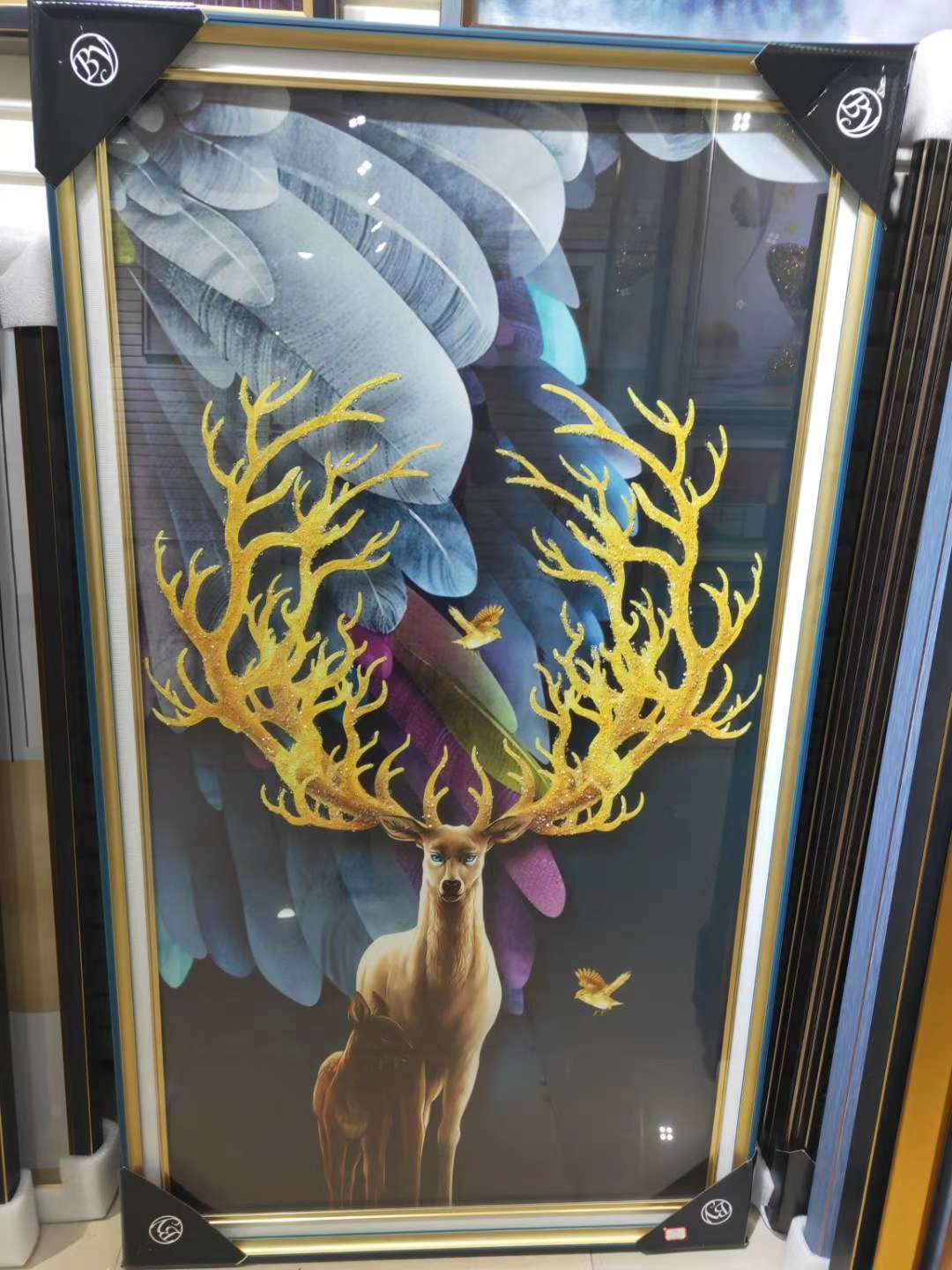 麋鹿客厅餐厅装饰画挂画