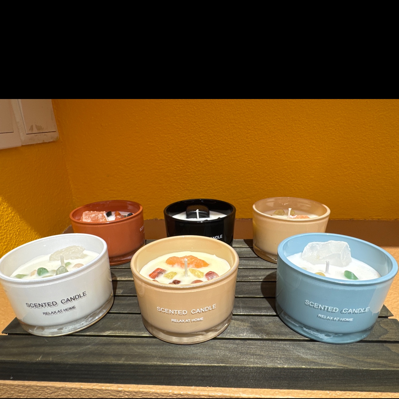 香薰蜡烛大豆蜡无烟扩香水晶石蜡烛香氛酒店家用扩香摆件伴手礼