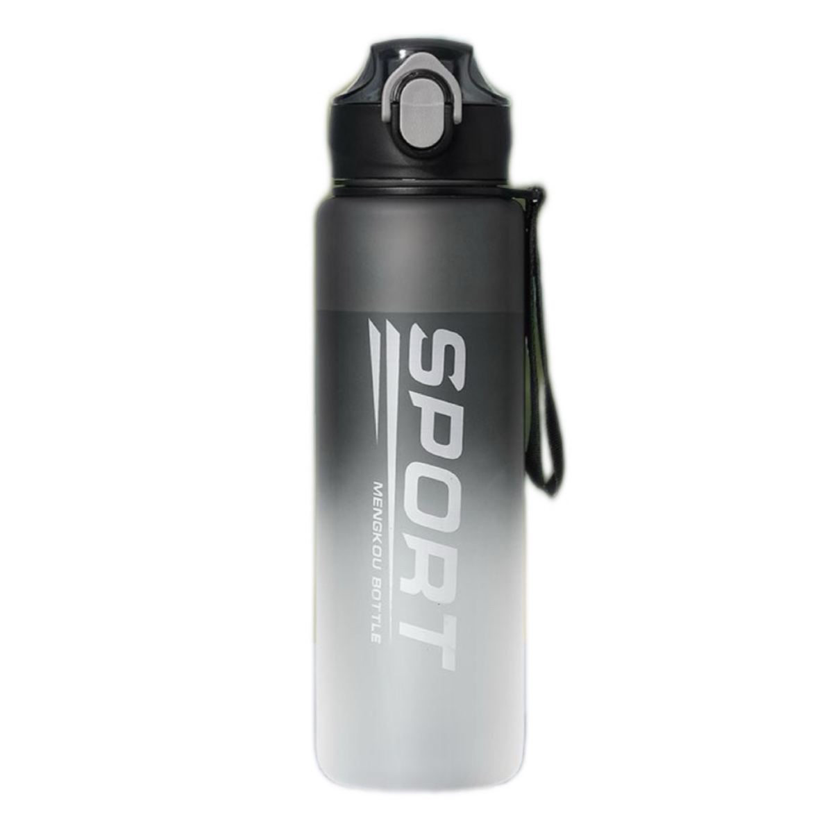 Mengkou 800ML plastic water cup, sports water cup for men, large capacity, high appearance level, summer heat resistant, anti-drop, portable military training water bottle, student straw cup, 25-1-1244D Item Picture