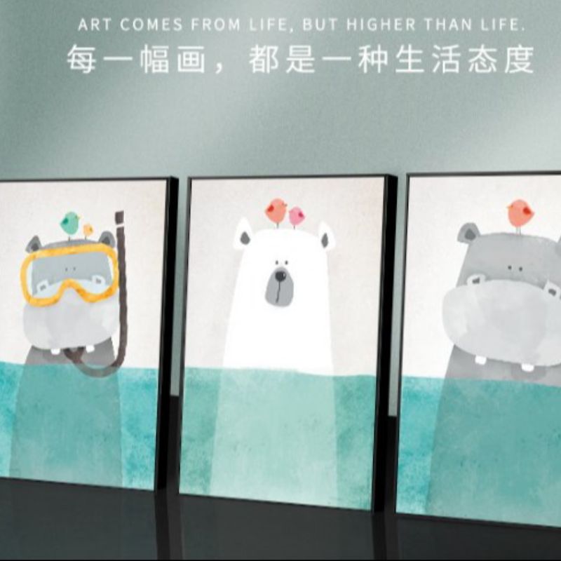 北欧小清新油布画现代简约客厅入户装饰画餐厅玄关背景抽象挂画床头壁画装饰画