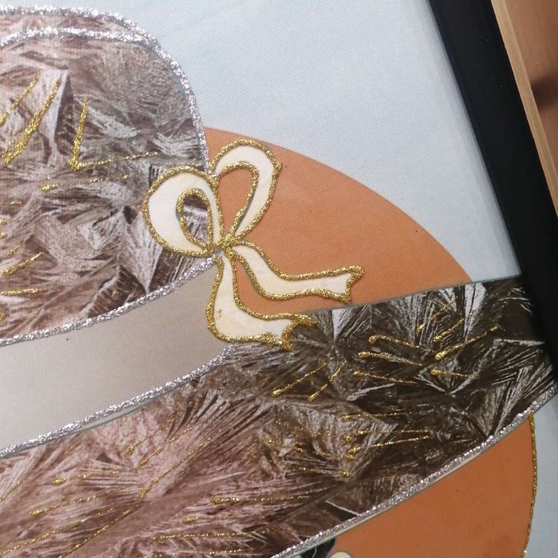 工厂直销 两联组合套画餐厅客厅装饰画酒店装饰鎏金画白底实物图