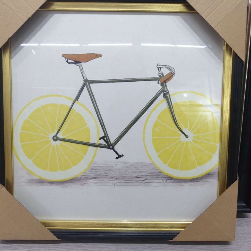 柠檬自行车装饰画挂画