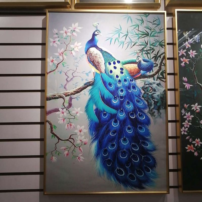 装饰画/装饰画客厅/客厅画欧式/卷轴/装饰画带框白底实物图