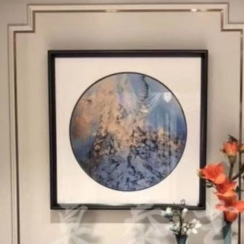 New Chinese-style living room, dining room, sofa background paintings, hotel entrance paintings, corridor hanging paintings and decorative paintings details Picture