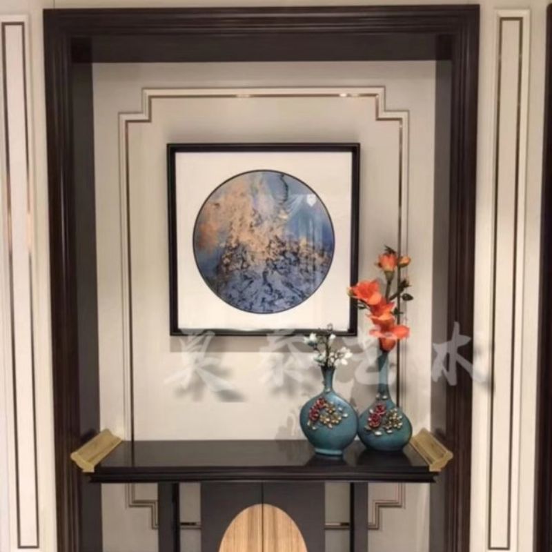 新中式客厅餐厅沙发背景画酒店玄关画过道挂画装饰画