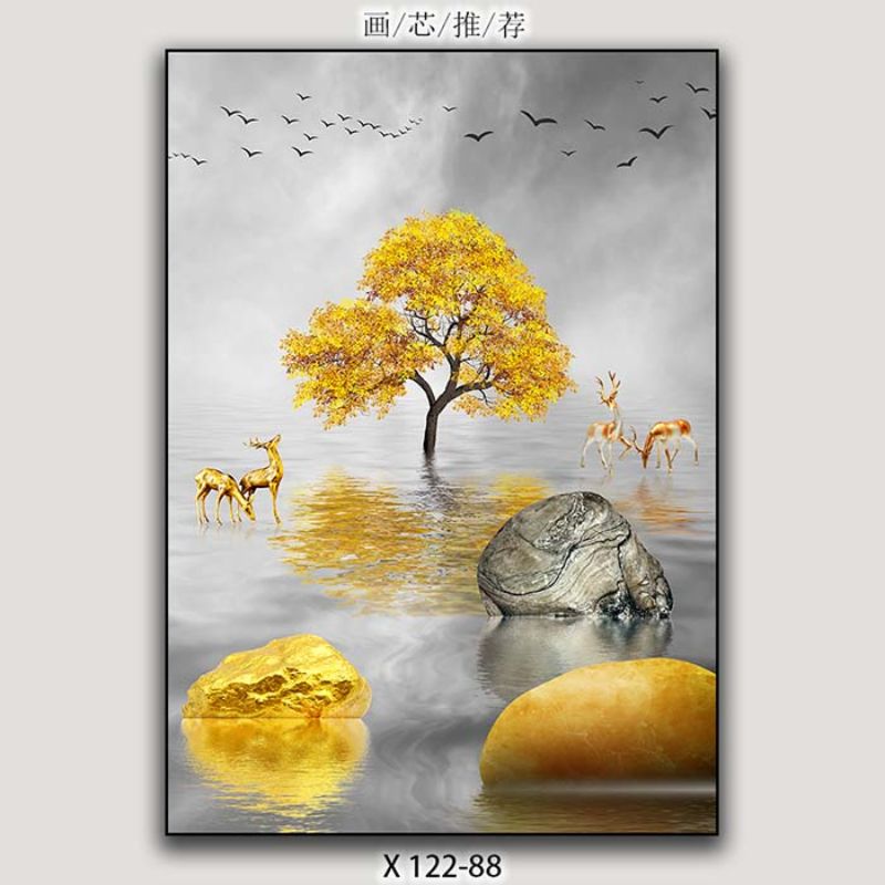 装饰画/挂画/装饰画客厅/客厅画欧式/卷轴白底实物图