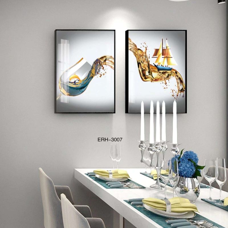 铝合金边框星钻画酒店工装专用简框玄关过道画餐厅沙发背景更多图库加微信：18367959008细节图