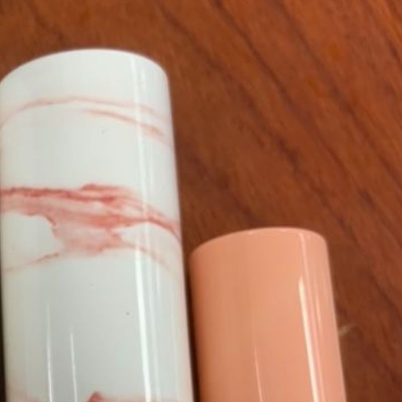 Marble-patterned spring lipstick tube cosmetic packaging material details Picture