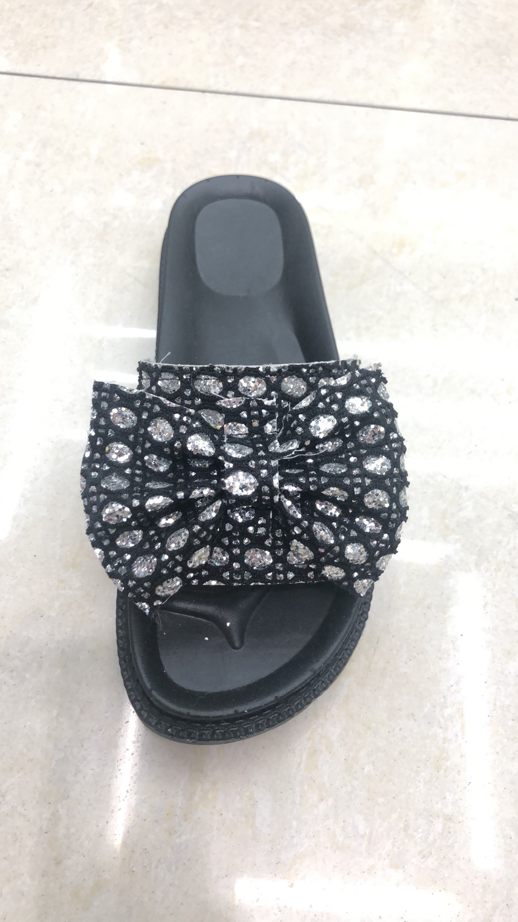 新款百搭网红花朵一字2020拖鞋夏外穿粗跟夹趾凉拖鞋人字拖65465