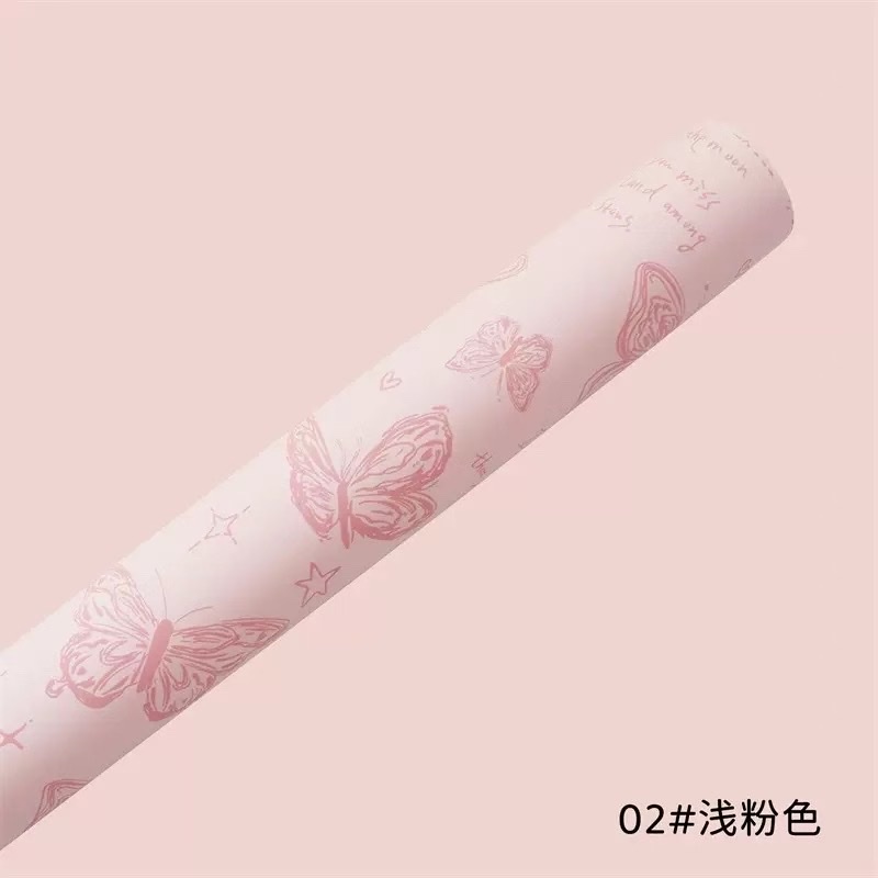 Pengfa Packaging Factory Store, retro butterfly flower wrapping paper, plastic opp waterproof, diy handmade flower bouquet paper, flower shop floral art materials wrapping paper, ribbons detail image 5
