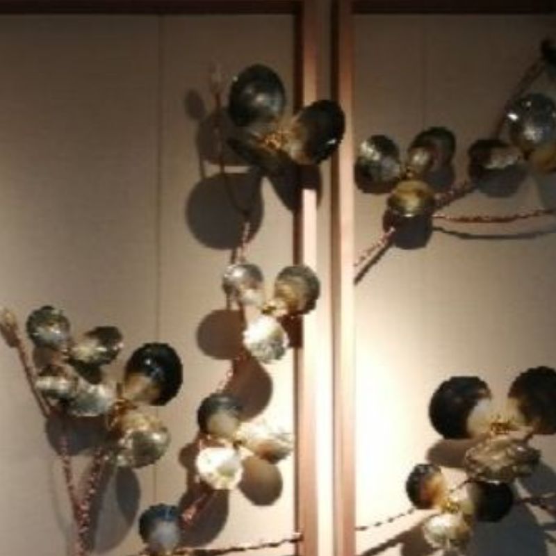 铁艺贝壳工艺品客厅沙发背景大厅酒店墙面装饰品工艺品白底实物图