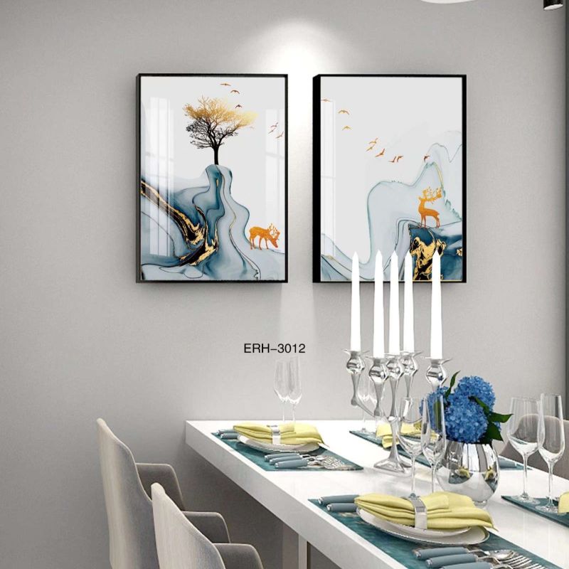 铝合金边框星钻画酒店工装专用简框玄关过道画餐厅沙发背景更多图库加微信：18367959008