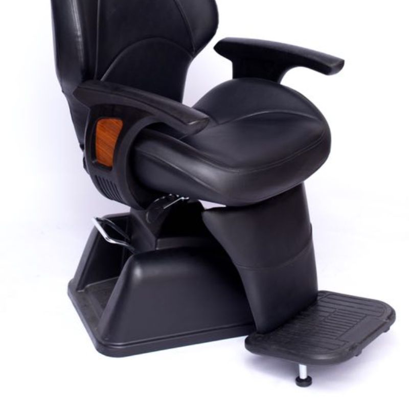 Black oversized base of the special retractable and height-adjustable hair salon chair for barber shops and hair salons Specification image