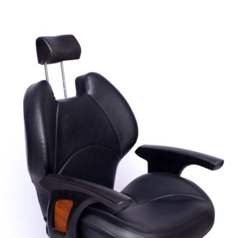 理发店发廊专用放倒升降美发椅黑色超大底盘