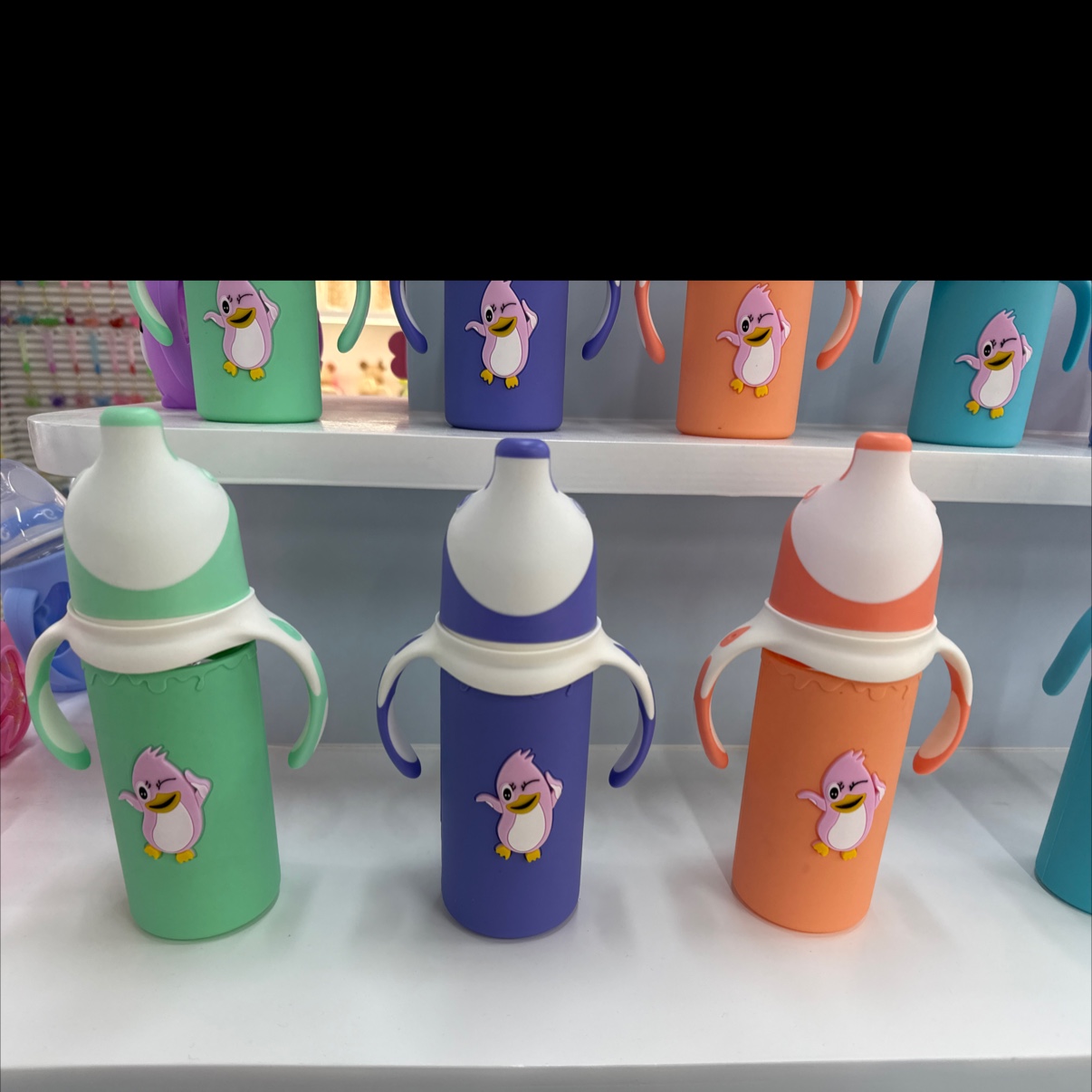 Wide-mouthed penguin glass baby bottle 180/240ml, baby products, baby products for babies Specification image