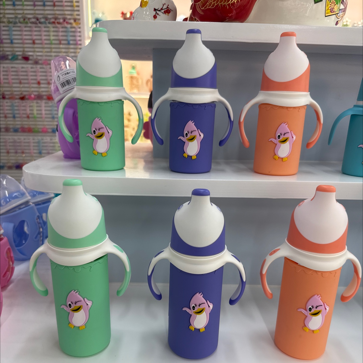 Wide-mouthed penguin glass baby bottle 180/240ml, baby products, baby products for babies