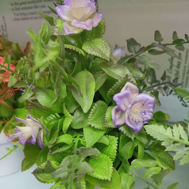 Artificial flower bouquets, living room, bedroom, dining table, coffee table ornaments, artificial flower art decoration, silk flowers, plastic artificial flowers, flower arrangements, Nordic artificial flowers, living room decorations, dining table surface flower arrangements, anti-plastic flower bouquets, flower art potted plants, small ornaments Specification image